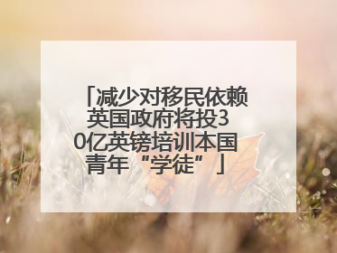 减少对移民依赖 英国政府将投30亿英镑培训本国青年“学徒”